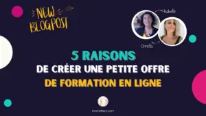 créer une petite offre de formation en ligne